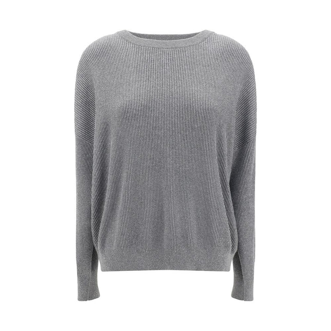 Brunello Cucinelli Gray Cotton Sweatshirt