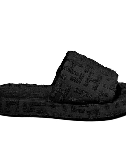 Hinnominate Black Cotton Women Sandal