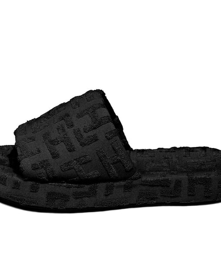 Hinnominate Black Cotton Women Sandal