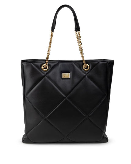 Dolce & Gabbana Black Leather Tote Bag