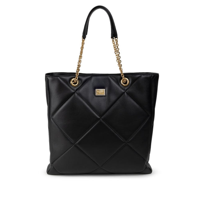 Dolce & Gabbana Black Leather Tote Bag