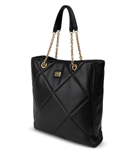 Dolce & Gabbana Black Leather Tote Bag