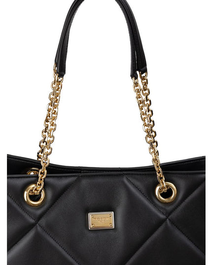 Dolce & Gabbana Black Leather Tote Bag