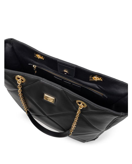 Dolce & Gabbana Black Leather Tote Bag