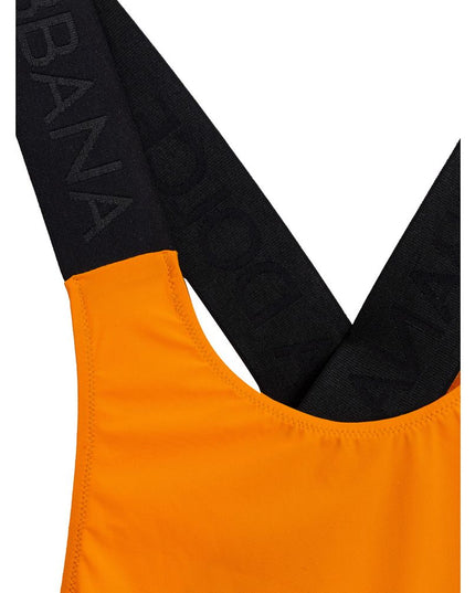 Dolce & Gabbana Orange Polyester One-Piece Swimsuit