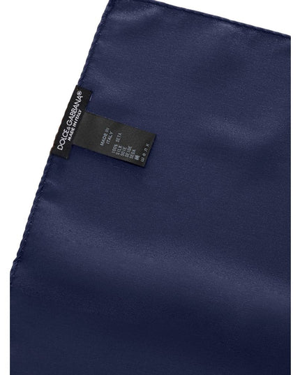 Dolce & Gabbana Blue Silk Pocket Square