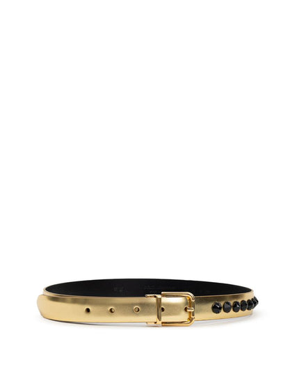 Dolce & Gabbana Gold Leather Regular Belt