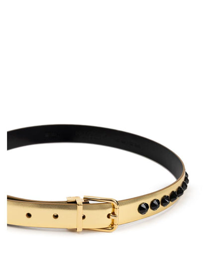 Dolce & Gabbana Gold Leather Regular Belt