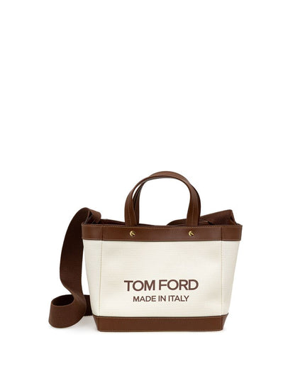 Tom Ford Beige Cotton Tote Bag