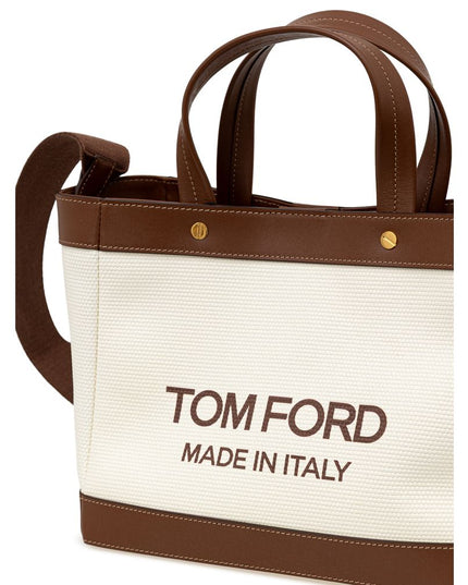 Tom Ford Beige Cotton Tote Bag
