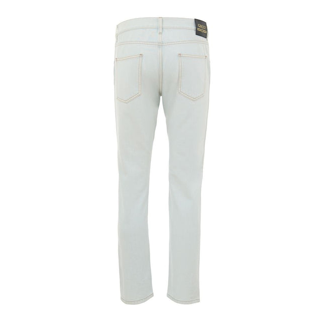 Gucci Blue Cotton Relaxed Fit Jeans