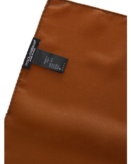 Dolce & Gabbana Brown Silk Pocket Square