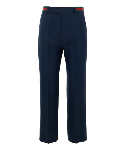 Gucci Blue Cotton Casual Pants