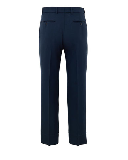 Gucci Blue Cotton Casual Pants