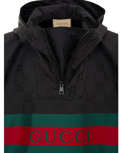 Gucci Black Polyester Trench Coat