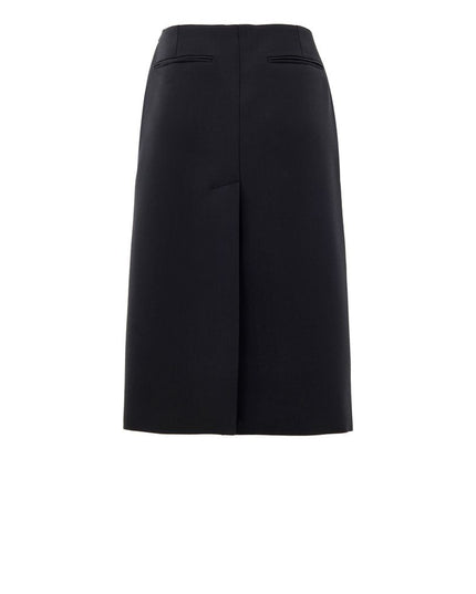 Gucci Black Wool Midi Skirt