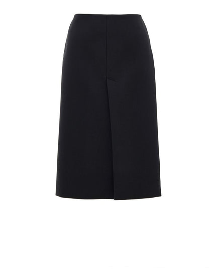 Gucci Black Wool Midi Skirt