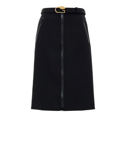 Gucci Black Wool Midi Skirt