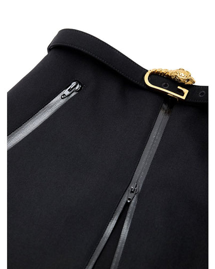 Gucci Black Wool Midi Skirt