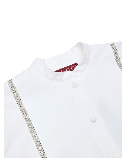 Gucci White Cotton Blouse
