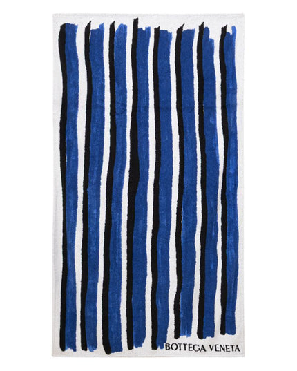 Bottega Veneta Blue Cotton Beach Towel