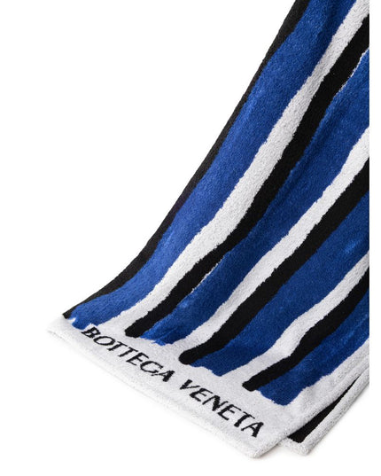 Bottega Veneta Blue Cotton Beach Towel