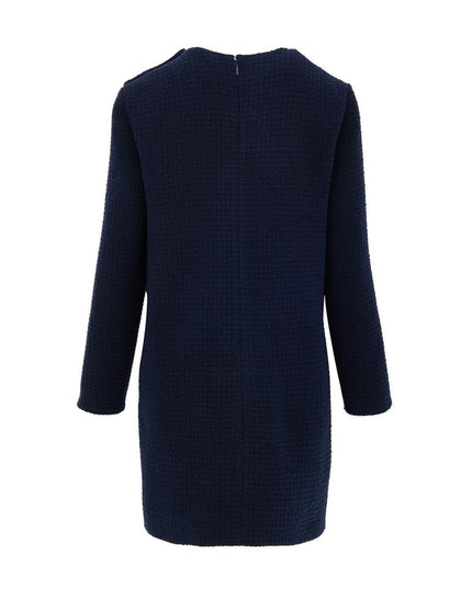 Gucci Navy Blue Wool Short Dress