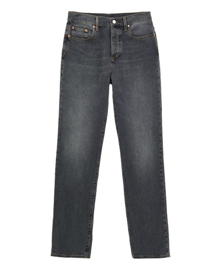 Gucci Gray Cotton Relaxed Fit Jeans
