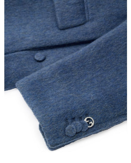 Gucci Light Blue Wool Coat