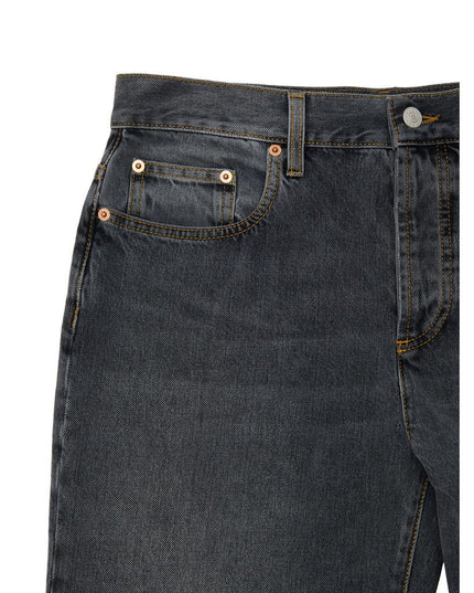 Gucci Gray Cotton Relaxed Fit Jeans