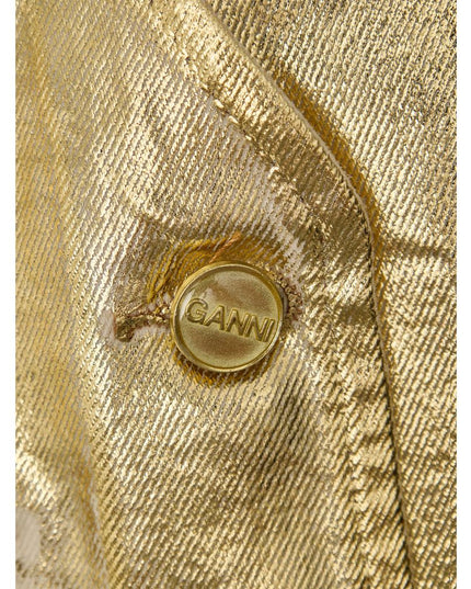 Ganni Gold Cotton Sleveless Jacket