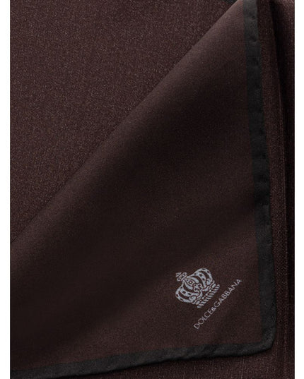 Dolce & Gabbana Brown Silk Pocket Square