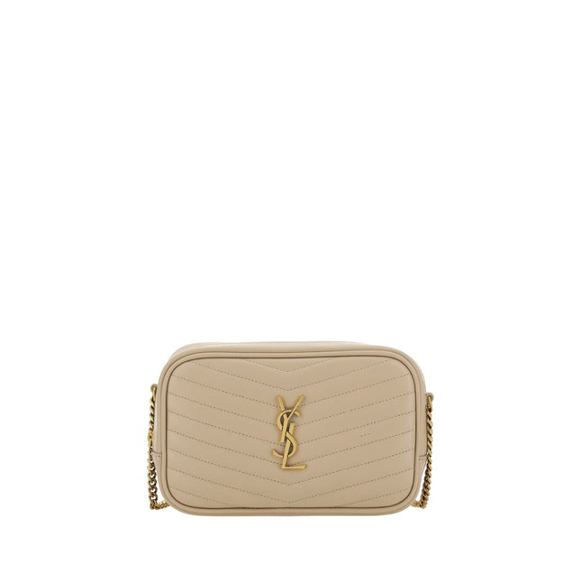 Saint Laurent Beige Calf Leather Bos Taurus Shoulder Bag