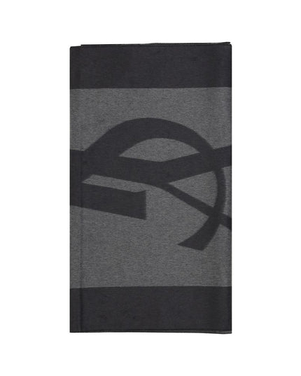 Saint Laurent Gray Silk Scarf