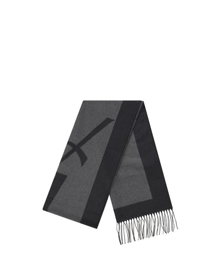 Saint Laurent Gray Silk Scarf