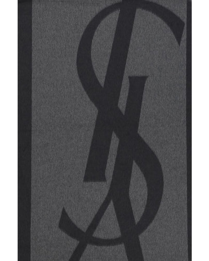 Saint Laurent Gray Silk Scarf