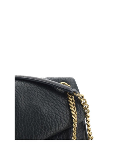 Saint Laurent Black Lamb Ovis Aries Aries Shoulder Bag