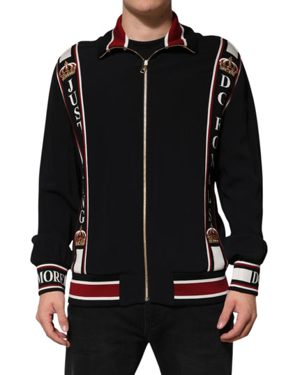 Dolce & Gabbana Black DG King Full Zip Sweatshirt  Sweater