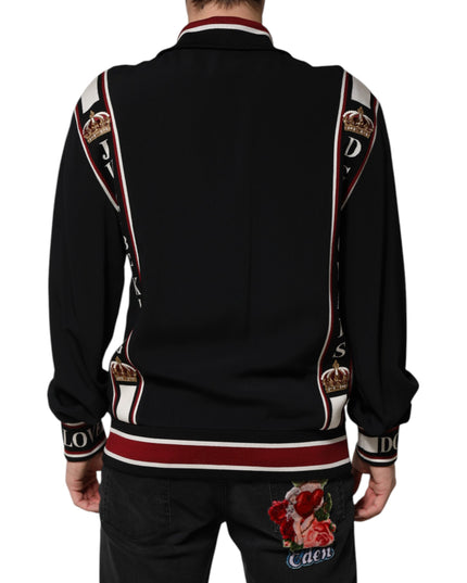 Dolce & Gabbana Black DG King Full Zip Sweatshirt  Sweater