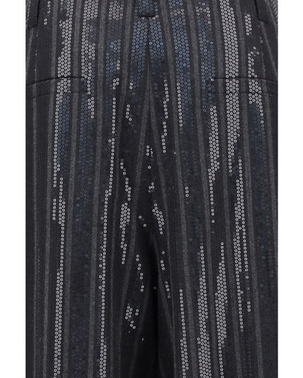 Brunello Cucinelli Gray Fleece Wool Casual Pants