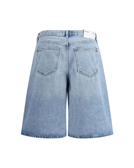Agolde Light Blue Cotton Bermuda Shorts