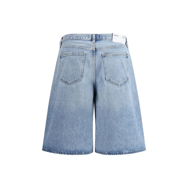 Agolde Light Blue Cotton Bermuda Shorts