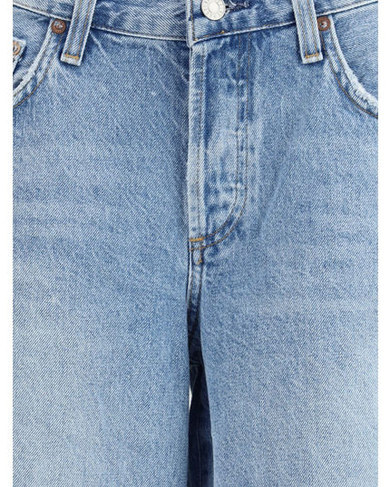 Agolde Light Blue Cotton Bermuda Shorts