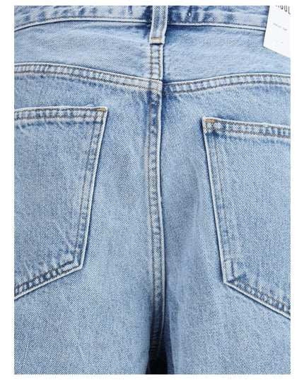 Agolde Light Blue Cotton Bermuda Shorts