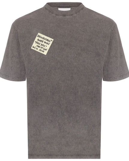 Diego Venturino Gray Cotton T-Shirt