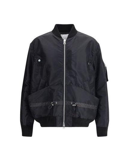 Sacai Black Nylon Bomber