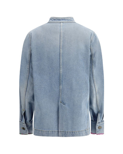 Valentino Light Blue Cotton Denim Jacket