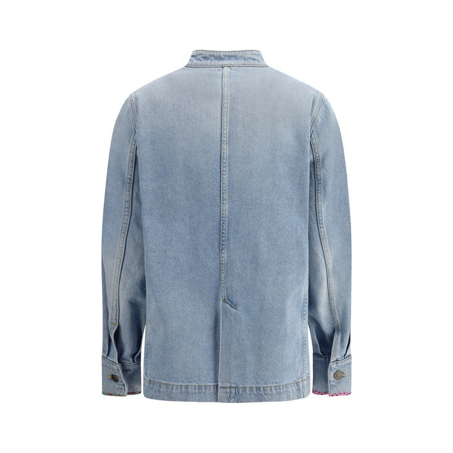 Valentino Light Blue Cotton Denim Jacket