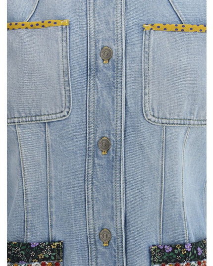 Valentino Light Blue Cotton Denim Jacket