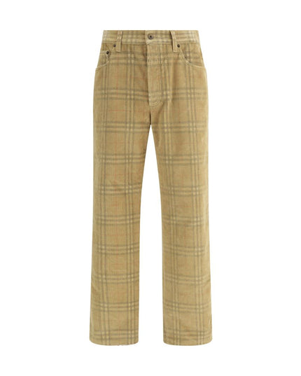 Burberry Brown Cotton Casual Pants